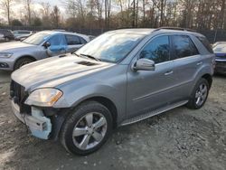 Salvage cars for sale from Copart Waldorf, MD: 2011 Mercedes-Benz ML 350 4matic