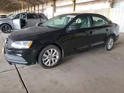 Salvage cars for sale from Copart Phoenix, AZ: 2015 Volkswagen Jetta SE