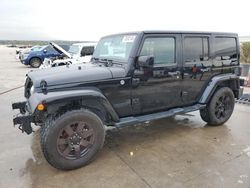 Salvage cars for sale at Grand Prairie, TX auction: 2014 Jeep Wrangler Unlimited Sahara