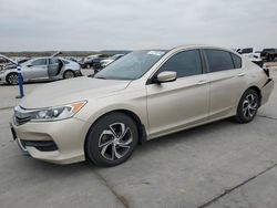 2017 Honda Accord LX en venta en Grand Prairie, TX