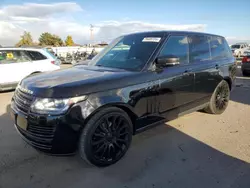 Land Rover salvage cars for sale: 2015 Land Rover Range Rover HSE