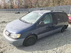 Salvage cars for sale at Waldorf, MD auction: 2002 Toyota Sienna LE