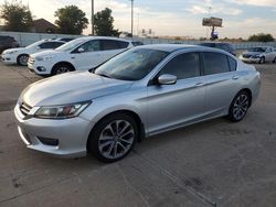 Salvage cars for sale at Oklahoma City, OK auction: 2015 Honda Accord Sport