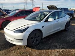 Salvage cars for sale at Elgin, IL auction: 2021 Tesla Model 3