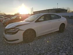 Salvage cars for sale at Barberton, OH auction: 2015 Chrysler 200 S