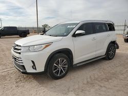 Salvage cars for sale from Copart Andrews, TX: 2018 Toyota Highlander SE