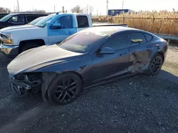 Salvage cars for sale at Woodhaven, MI auction: 2022 Tesla Model S