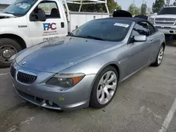 BMW 6 Series salvage cars for sale: 2006 BMW 650 I