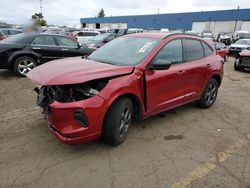 Salvage cars for sale at Woodhaven, MI auction: 2023 Ford Escape ST Line