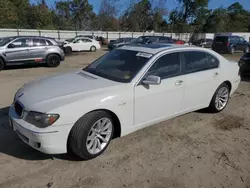 BMW salvage cars for sale: 2007 BMW 750