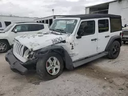 Jeep Wrangler salvage cars for sale: 2019 Jeep Wrangler Unlimited Sport