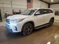 Salvage cars for sale from Copart San Antonio, TX: 2019 Toyota Highlander LE