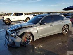 Salvage cars for sale at Grand Prairie, TX auction: 2022 Infiniti Q50 RED Sport 400