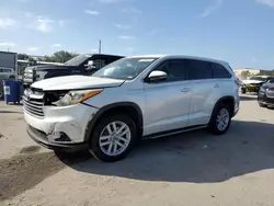 Salvage cars for sale at Orlando, FL auction: 2016 Toyota Highlander LE