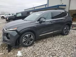 Salvage cars for sale at Wayland, MI auction: 2020 Hyundai Santa FE Limited