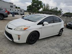 Salvage cars for sale from Copart Opa Locka, FL: 2013 Toyota Prius