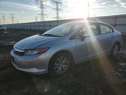 Salvage cars for sale at Elgin, IL auction: 2012 Honda Civic LX