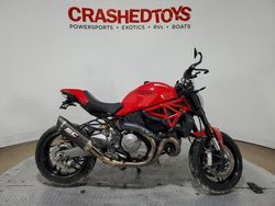 Salvage motorcycles for sale at Dallas, TX auction: 2018 Ducati Monster 821