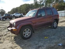 Salvage cars for sale from Copart Seaford, DE: 2003 Jeep Liberty Limited