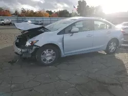 Salvage cars for sale at Martinez, CA auction: 2012 Honda Civic Hybrid