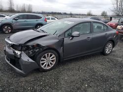 Honda salvage cars for sale: 2012 Honda Civic EXL