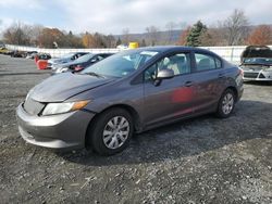 Salvage cars for sale at Grantville, PA auction: 2012 Honda Civic LX