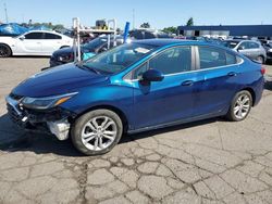 Vehiculos salvage en venta de Copart Woodhaven, MI: 2019 Chevrolet Cruze LT