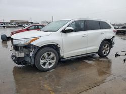 2015 Toyota Highlander Limited en venta en Grand Prairie, TX