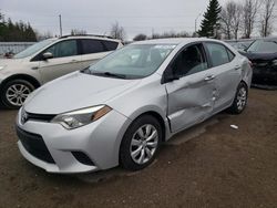 Salvage cars for sale from Copart Ontario Auction, ON: 2014 Toyota Corolla L