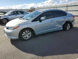 Salvage cars for sale from Copart Assonet, MA: 2012 Honda Civic LX