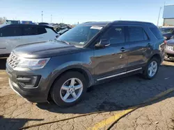 Salvage cars for sale at Woodhaven, MI auction: 2017 Ford Explorer XLT