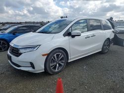 Salvage cars for sale at Antelope, CA auction: 2022 Honda Odyssey Touring