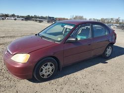 Honda Civic salvage cars for sale: 2002 Honda Civic LX