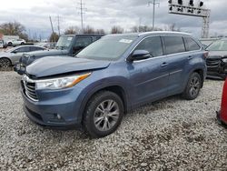 Toyota Highlander Vehiculos salvage en venta: 2015 Toyota Highlander XLE