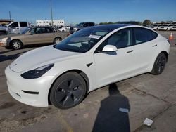 Salvage cars for sale at Grand Prairie, TX auction: 2021 Tesla Model 3