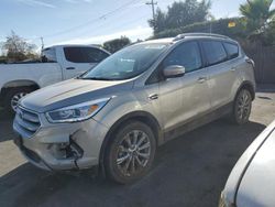 Salvage cars for sale at San Martin, CA auction: 2018 Ford Escape Titanium