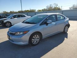 2012 Honda Civic LX en venta en Wilmer, TX