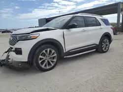 Salvage SUVs for sale at auction: 2022 Ford Explorer Platinum