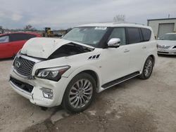 Salvage cars for sale at Kansas City, KS auction: 2015 Infiniti QX80