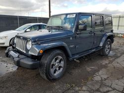 Salvage cars for sale at Woodhaven, MI auction: 2016 Jeep Wrangler Unlimited Sahara