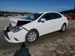 Salvage cars for sale from Copart Memphis, TN: 2016 Toyota Corolla L