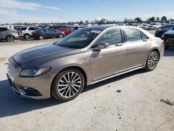 Lincoln salvage cars for sale: 2018 Lincoln Continental Select