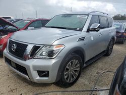 Salvage cars for sale at Arcadia, FL auction: 2018 Nissan Armada SV