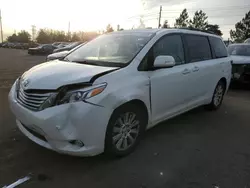 Salvage cars for sale at Denver, CO auction: 2017 Toyota Sienna XLE