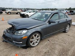 Salvage cars for sale at Houston, TX auction: 2013 Mercedes-Benz C 250