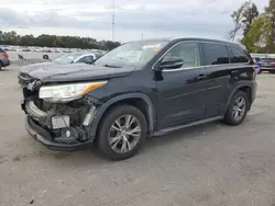 Salvage cars for sale at Dunn, NC auction: 2015 Toyota Highlander XLE