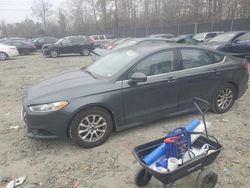 Salvage cars for sale at Waldorf, MD auction: 2015 Ford Fusion S