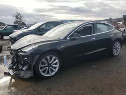 Salvage cars for sale at San Martin, CA auction: 2018 Tesla Model 3