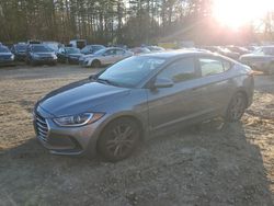 Salvage cars for sale at North Billerica, MA auction: 2018 Hyundai Elantra SEL