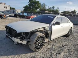 Salvage cars for sale at Opa Locka, FL auction: 2022 Mercedes-Benz S 580 4matic